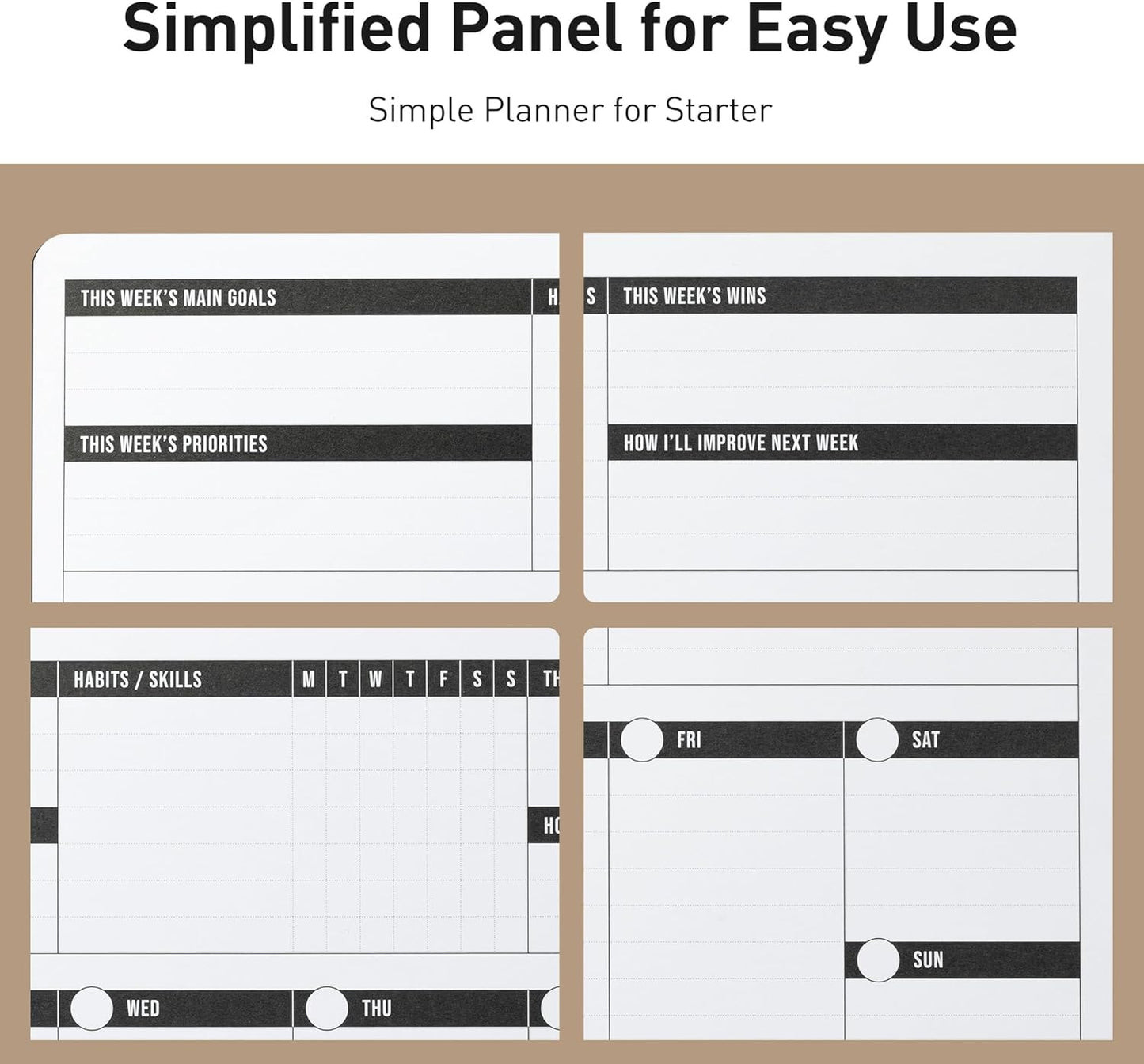 2024 Weekly Planner (Undated), Undated Daily & Weekly Planner, Productivity Weekly Planner Spiral Bound, to Do List Notebook for Office Work, 11.2"X6.3", 55 Weeks