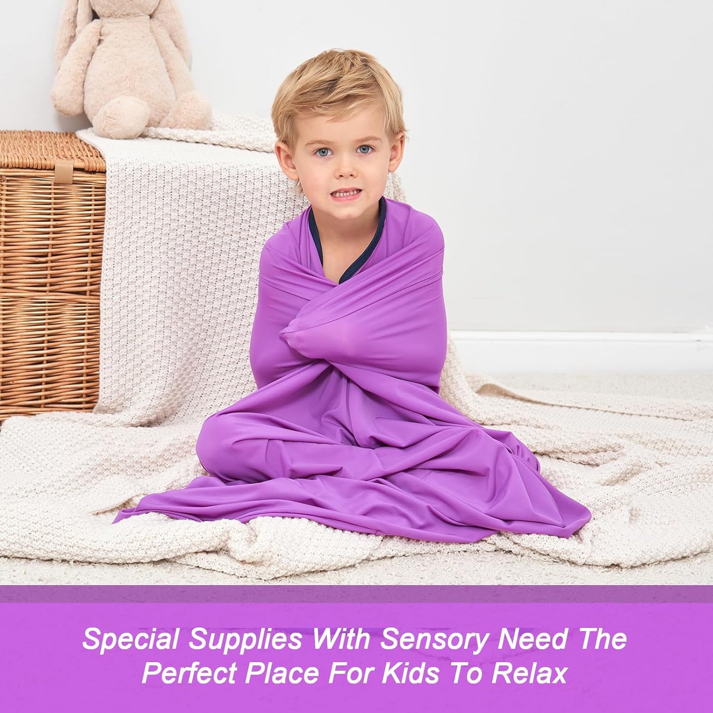 Sensory Body Sock for Kids,Sensory Sack for Relaxation, Focus,Sensory Integration,Body Sock (Small 40''×27'')