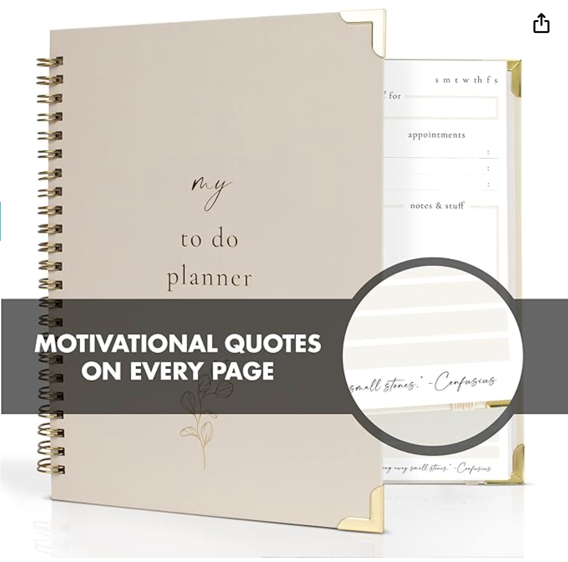 Simplified to Do List Notebook - Aesthetic Daily Planner to Easily Organize Your Tasks and Boost Productivity - Stylish Undated Planner and School or Office Supplies for Women