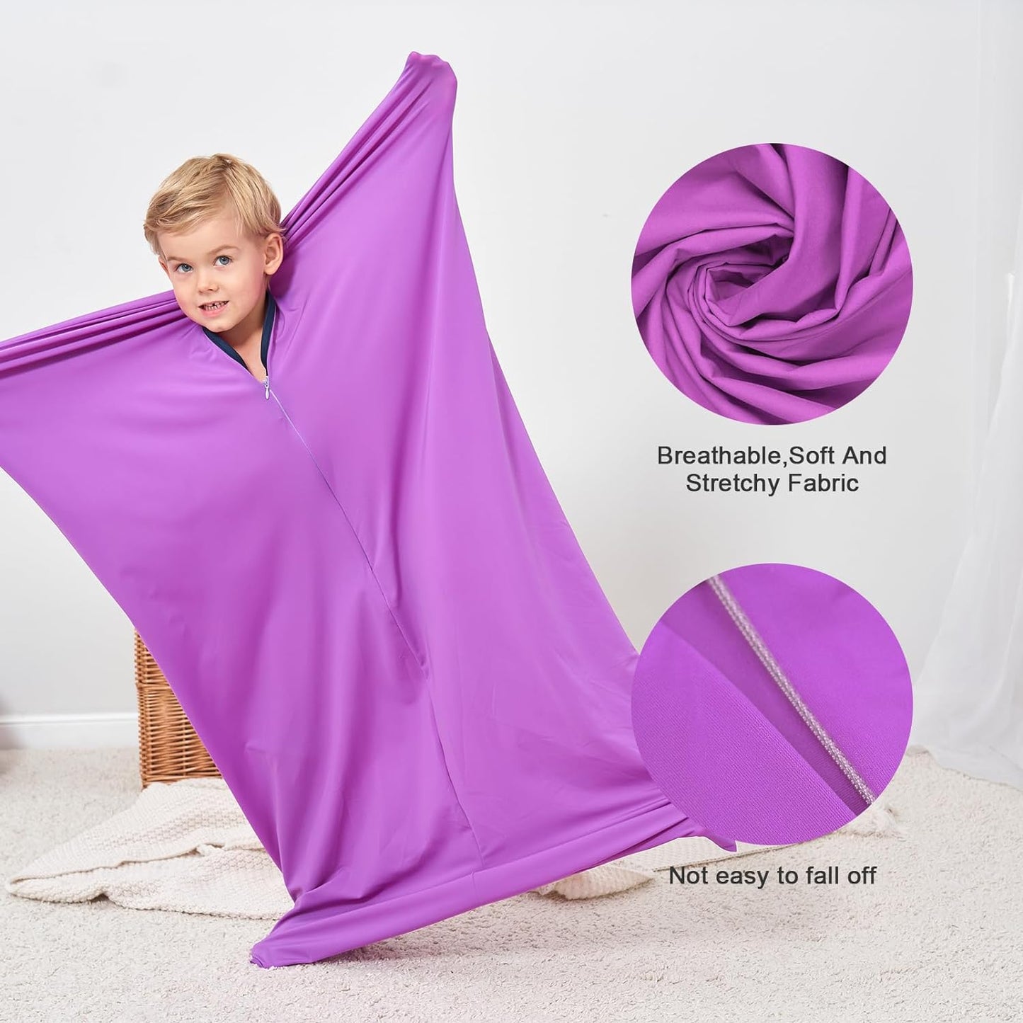 Sensory Body Sock for Kids,Sensory Sack for Relaxation, Focus,Sensory Integration,Body Sock (Small 40''×27'')