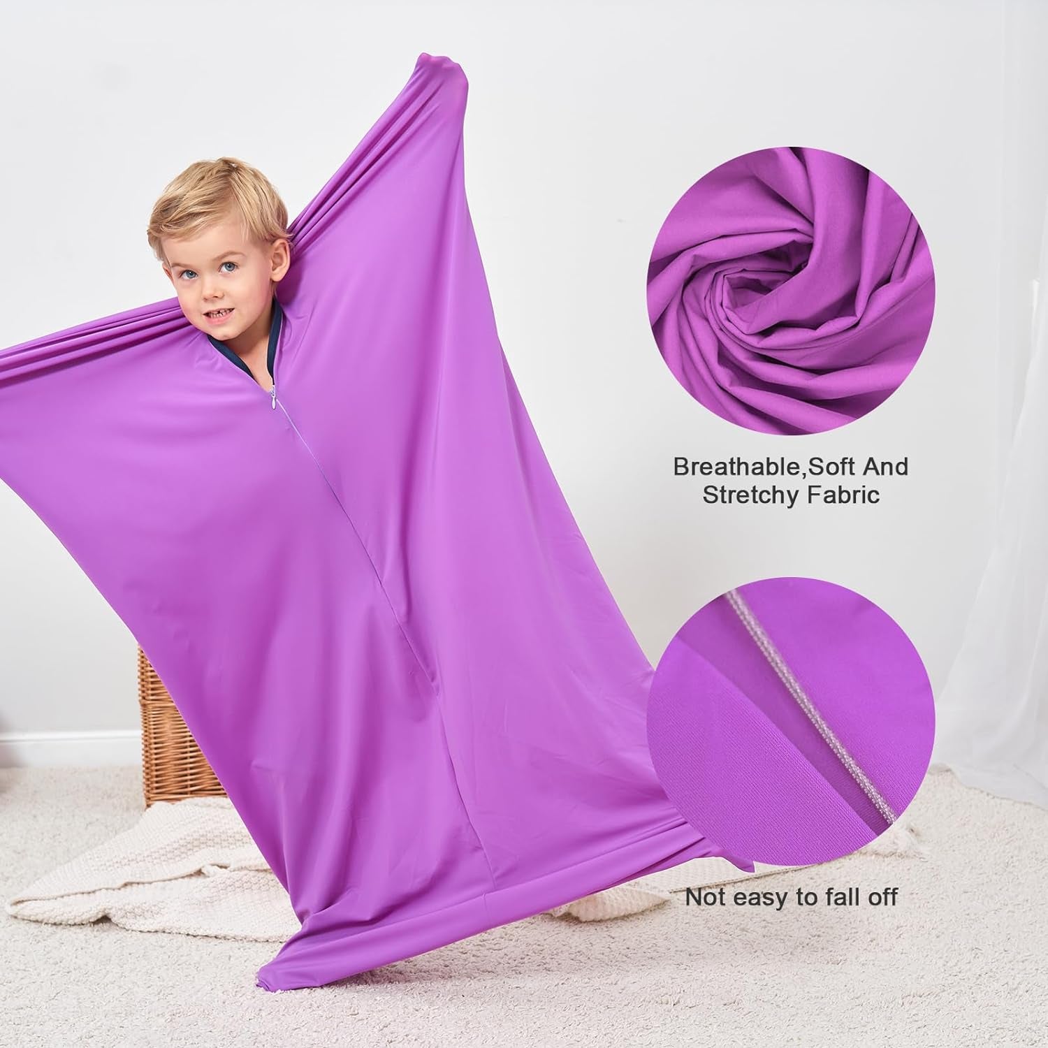 Sensory Body Sock for Kids,Sensory Sack for Relaxation, Focus,Sensory Integration,Body Sock (Small 40''×27'')